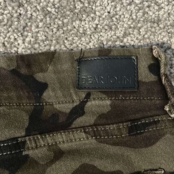 Dear John JoyRich Comfort Skinny Olive Camouflage Jeans. Size 26 - Picture 9 of 10